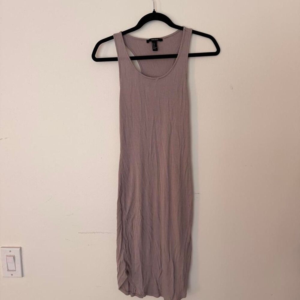 CLASSIC Forever 21 dusty lavender ribbed racerback midi dress, Size S 🩶